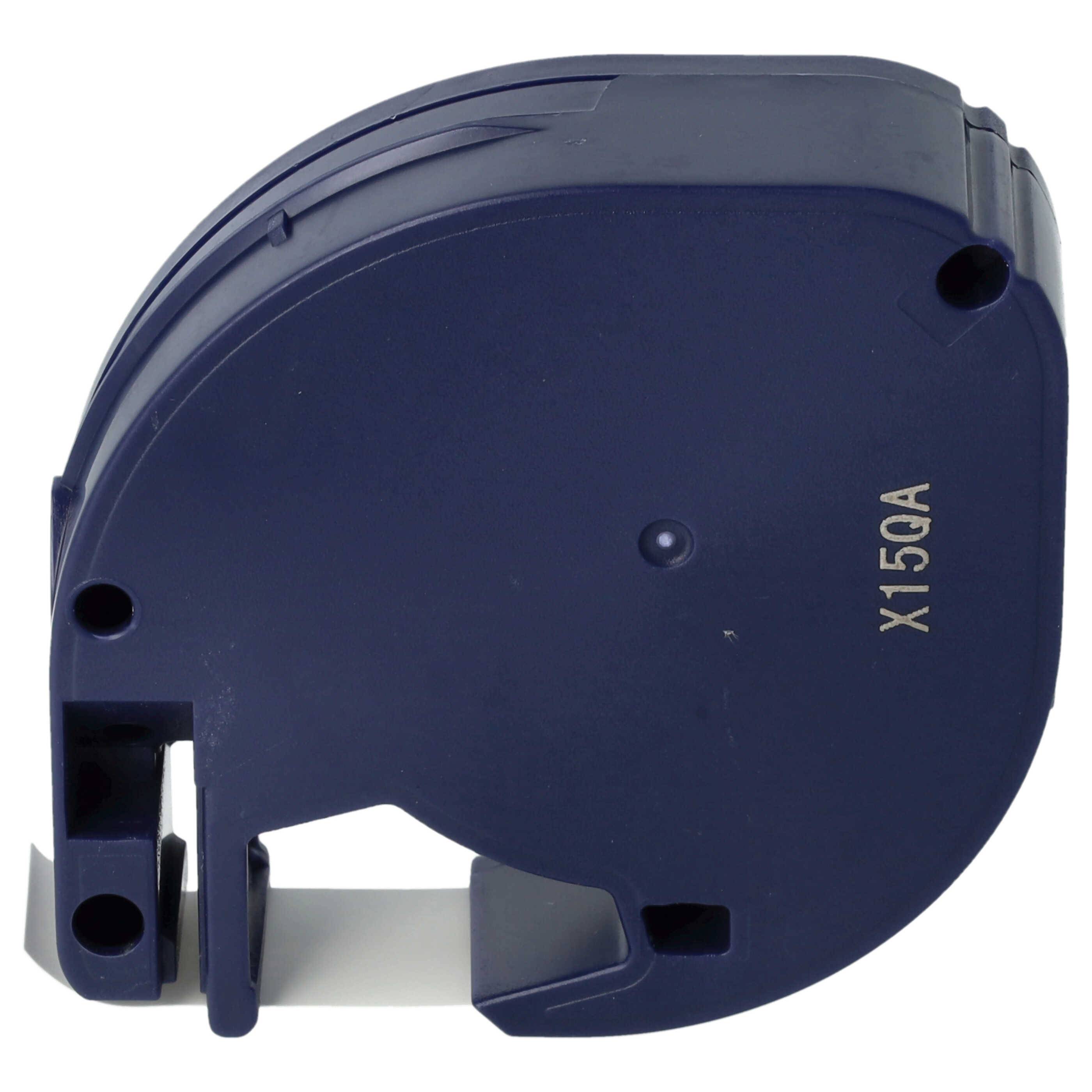 vhbw 50x Schriftband-Kassette Plastik Ersatz für Dymo S0721610, 91201 für Etiketten-Drucker 4m x 12mm Schwarz auf Weiß