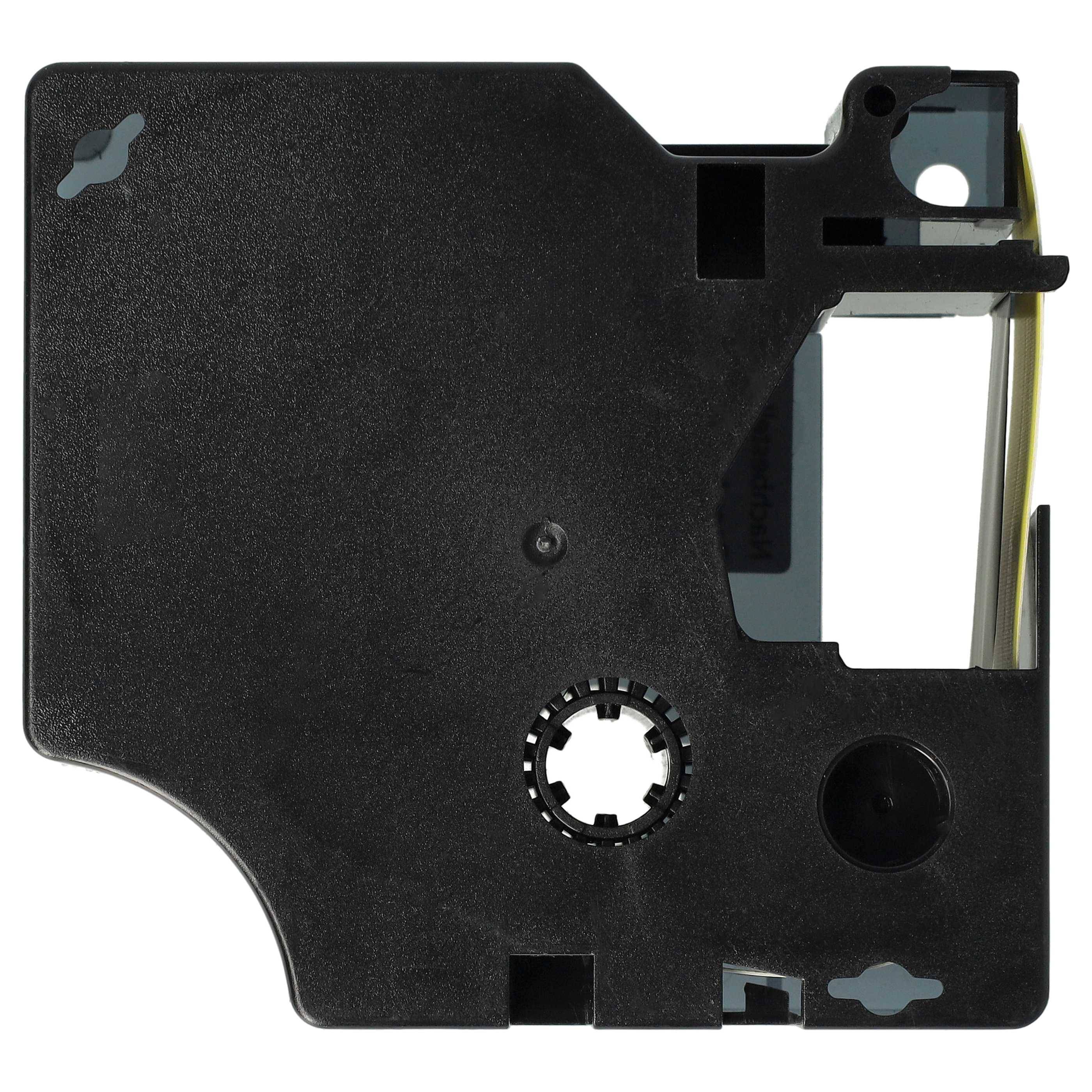 vhbw Schriftband-Kassette Ersatz für Dymo 18491 für Etiketten-Drucker 3,5m x 19mm Schwarz auf Gelb, Nylon