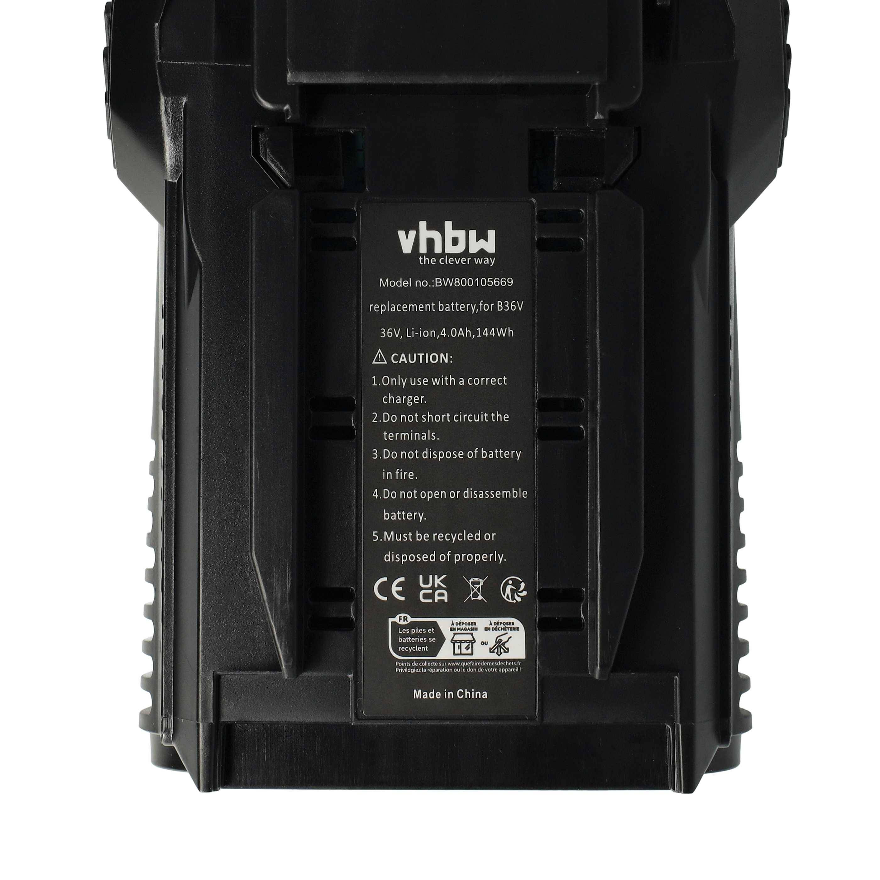 vhbw Akku kompatibel mit Hilti WSC 7.25-A36 Werkzeug (4000 mAh, Li-Ion, 36 V)