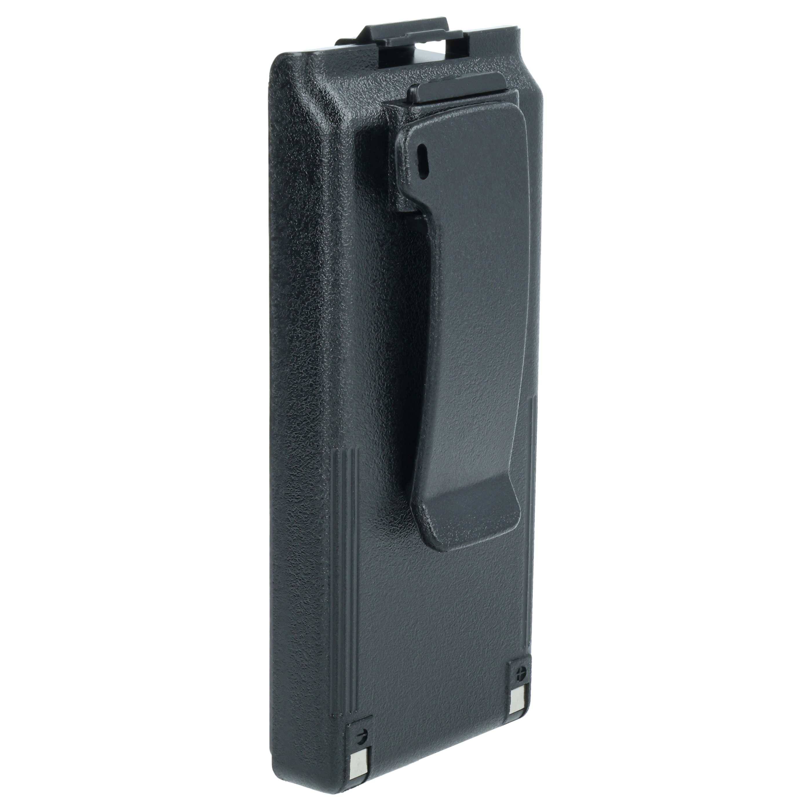 vhbw Akku kompatibel mit Icom IC-40S, IC-A4C, IC-F3, IC-3FX, IC-A4, IC-A4E Funkgerät, Walkie Talkie (1650 mAh, 9,6 V, NiMH) + Gürtelclip