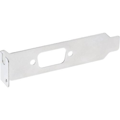 Eine silberfarbene Metallhalterung mit rechteckiger Aussparung und zwei kleinen Bohrungen, die zum Montieren oder zur Abstützung in Hardwareanwendungen verwendet wird.