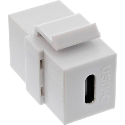 InLine® USB 3.1 Keystone Snap-In Einsatz, USB-C Buchse / Buchse, weiß Installation / Reinigung /