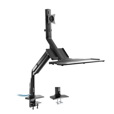 InLine® Workstation-Tischhalterung mit Lifter, beweglich, bis 81cm (32) / 9kg Halterungen / mobile