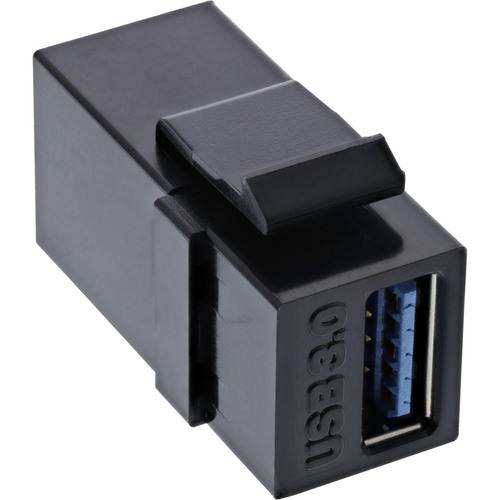 InLine® USB 3.1 Keystone Snap-In Einsatz, USB-A Buchse / Buchse, schwarz Installation / Reinigung /