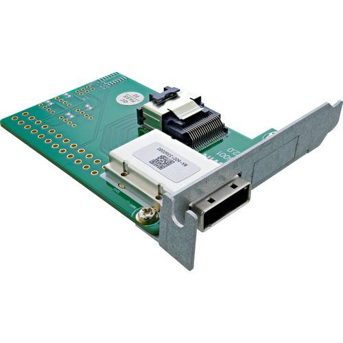 Eine Computererweiterungskarte mit einem PCIe-Anschluss, mit mehreren elektronischen Komponenten und Schaltkreisen.