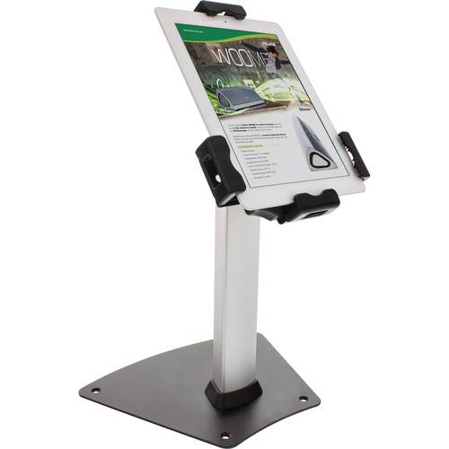 Tablet auf einem Ständer, das eine Webseite über „Holz