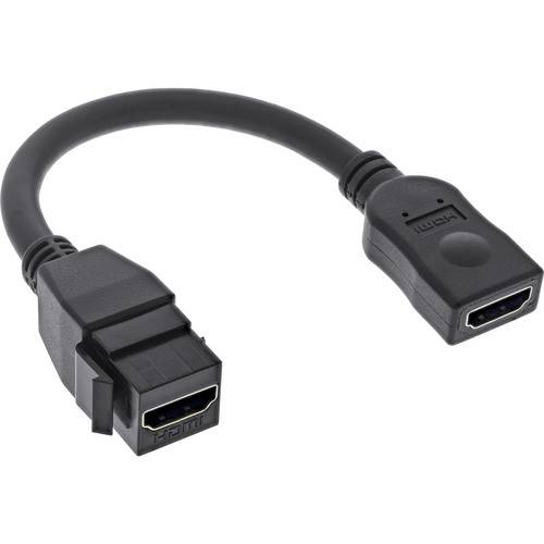 InLine® HDMI Keystone Adapterkabel 4K/60Hz, A Buchse/Buchse, schwarz, 0,2m Installation / Reinigung