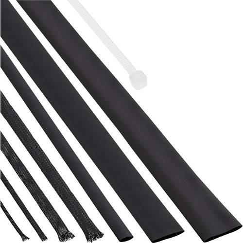 InLine® Schrumpfschlauch Set / Kabelschlauch Set, schwarz Installation / Reinigung