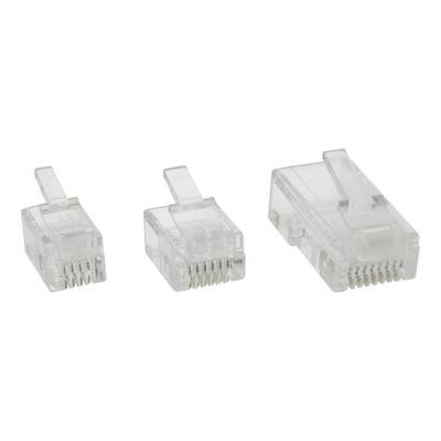 InLine® Modularstecker, 4P4C RJ10 zum Crimpen auf Flachkabel, 10er Pack Installation / Reinigung /
