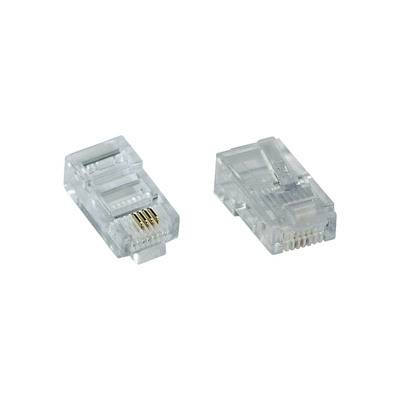 InLine® Modularstecker 8P4C RJ45 zum Crimpen auf Flachkabel (ISDN) 100er Pack Installation / /