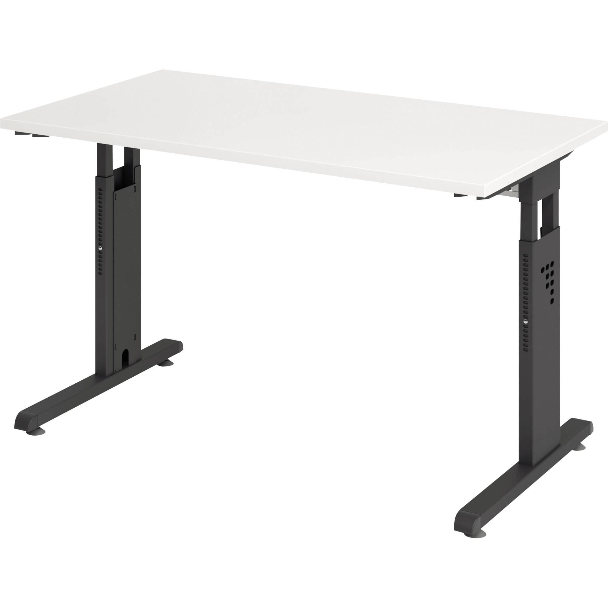 Hammerbacher Schreibtisch VOS612/W/G C-Fuß 120x67cm weiß/gr