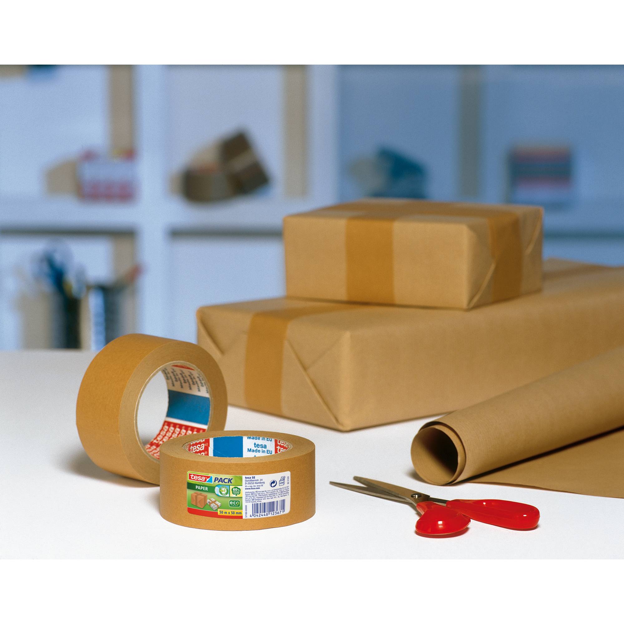 tesa Packband tesapack Paper EcoLogo 57180-00000 50mmx50m braun