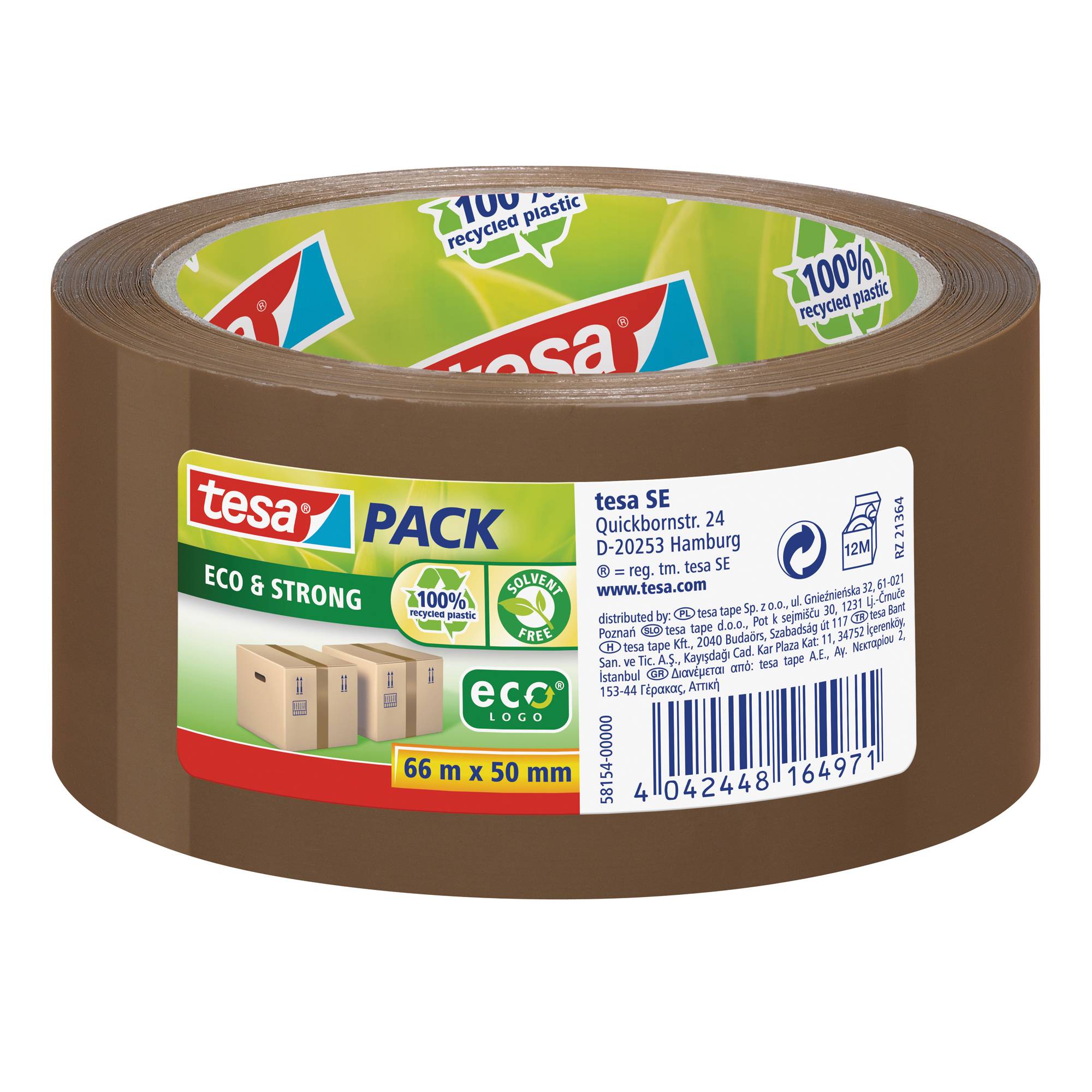tesa Packband tesapack Eco & Strong 58154-00000 50mmx66m braun