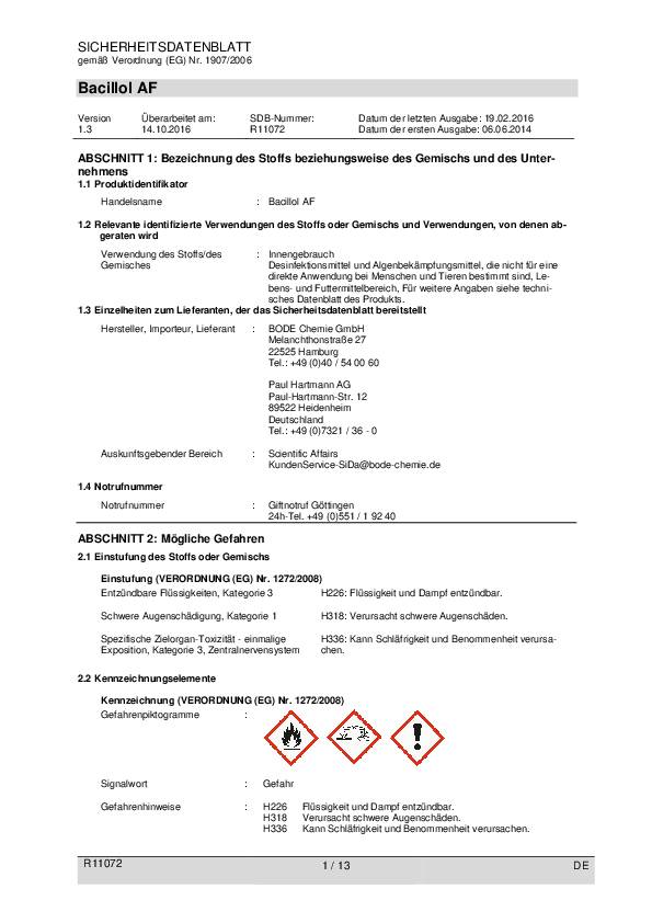 Bacillol Desinfektionsmittel 59045 500ml