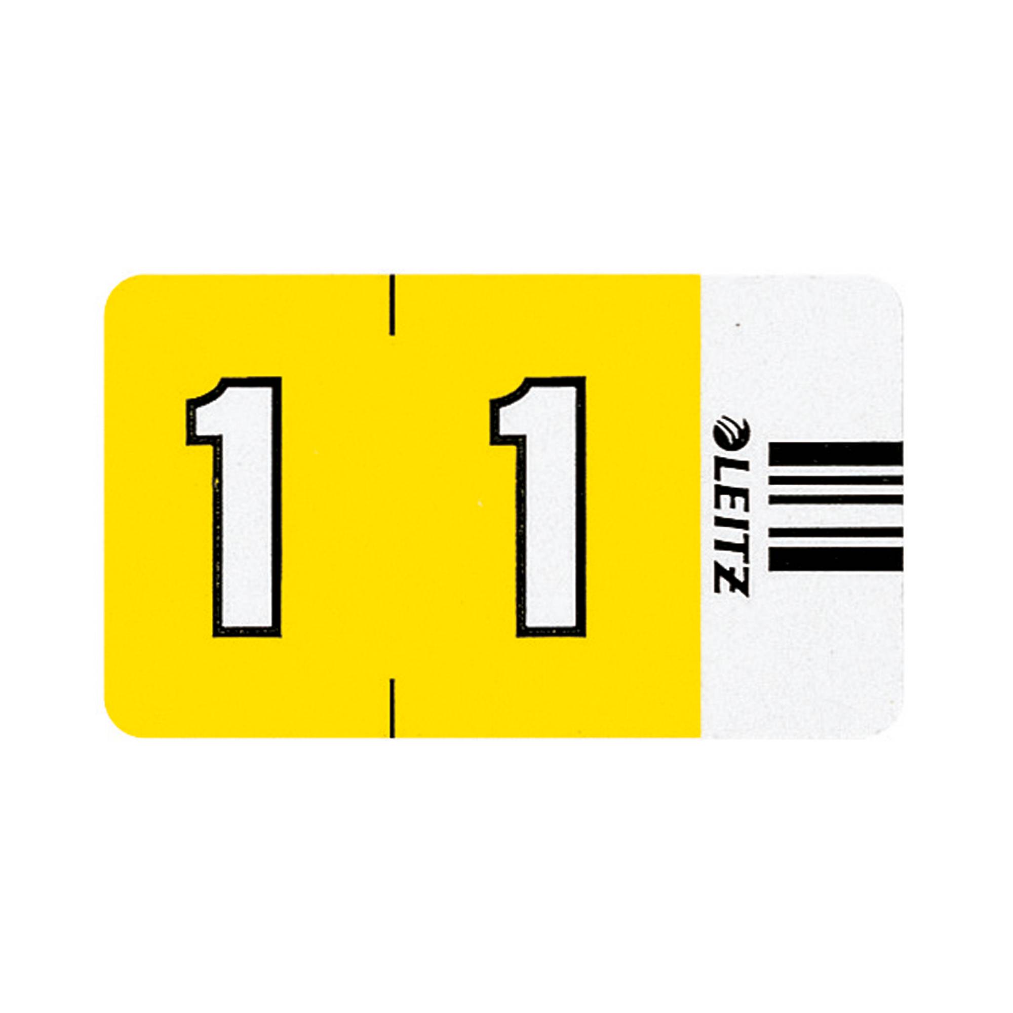 Leitz Ziffernsignal 1 Orgacolor 66010000 23x30mm ge 100 St./Pack.