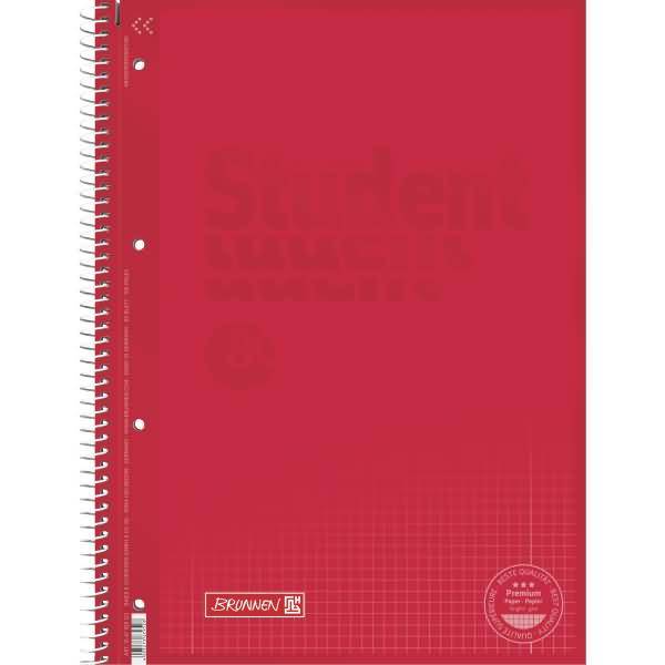 Collegeblock Student A4 90g/qm 80 Blatt Lineatur 28 red