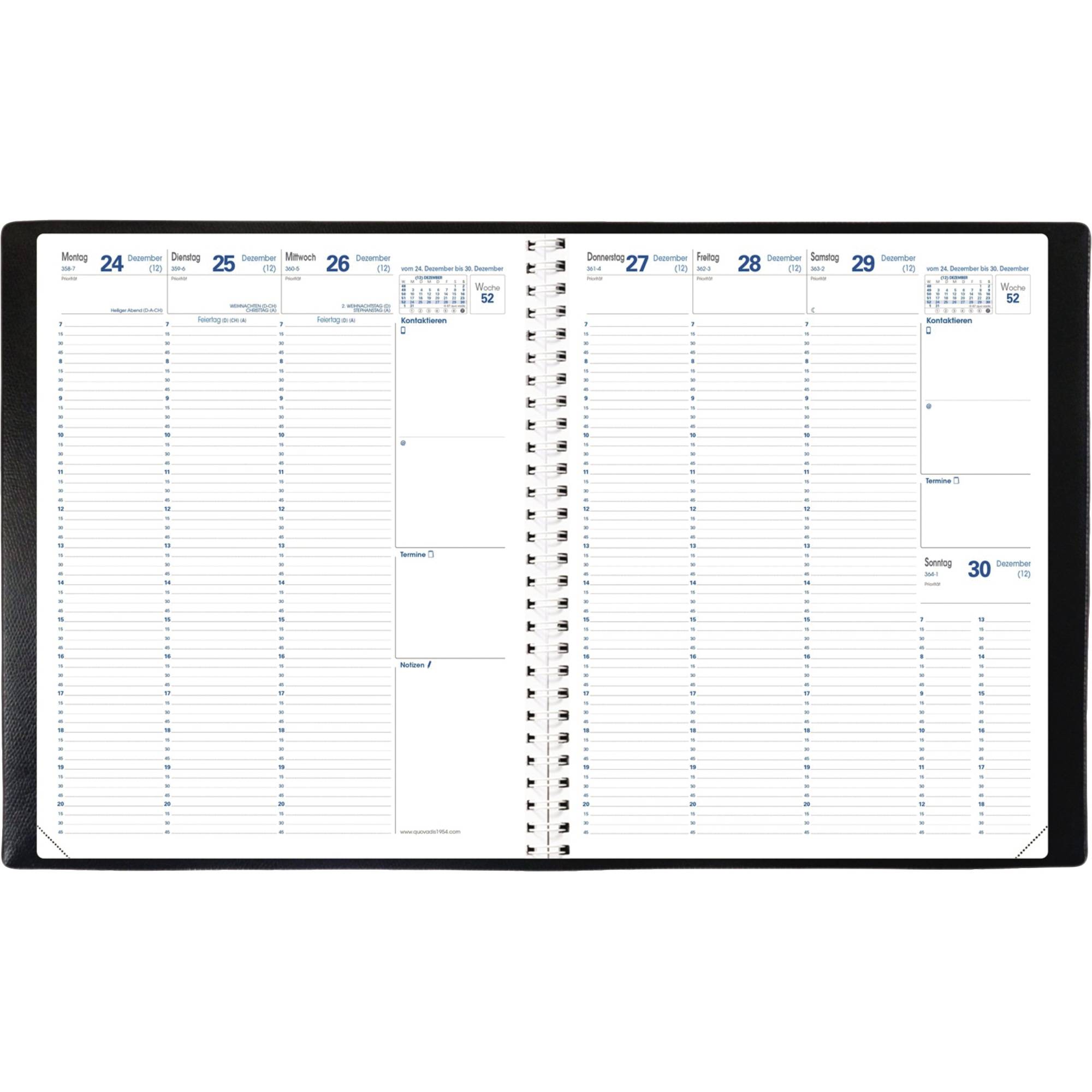 Quo Vadis Kalender Eurequart Impala 02603122MQ 24x30cm 1W/2S sw