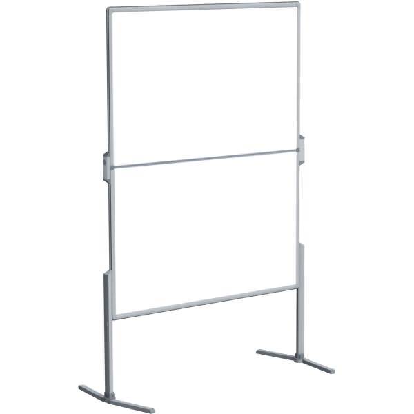 Standbein mit Klappfuß für Moderationstafel Pro 610mm 2 Stück silber