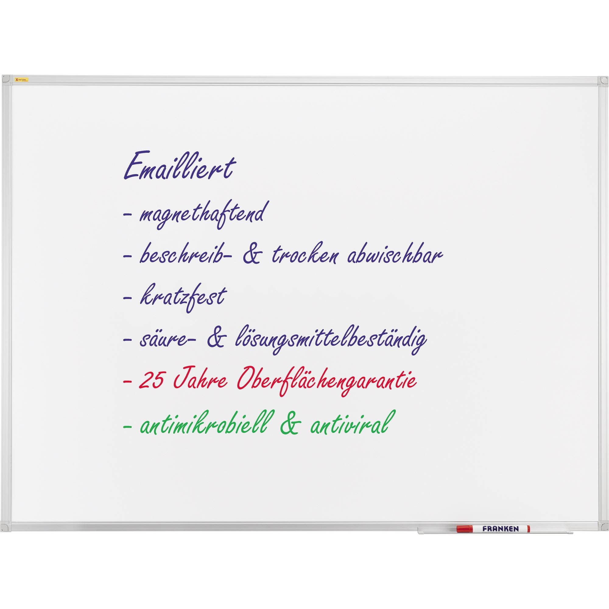 Franken Schreibtafel X-tra! Line SC3803 antimikrobiell 120x90cm