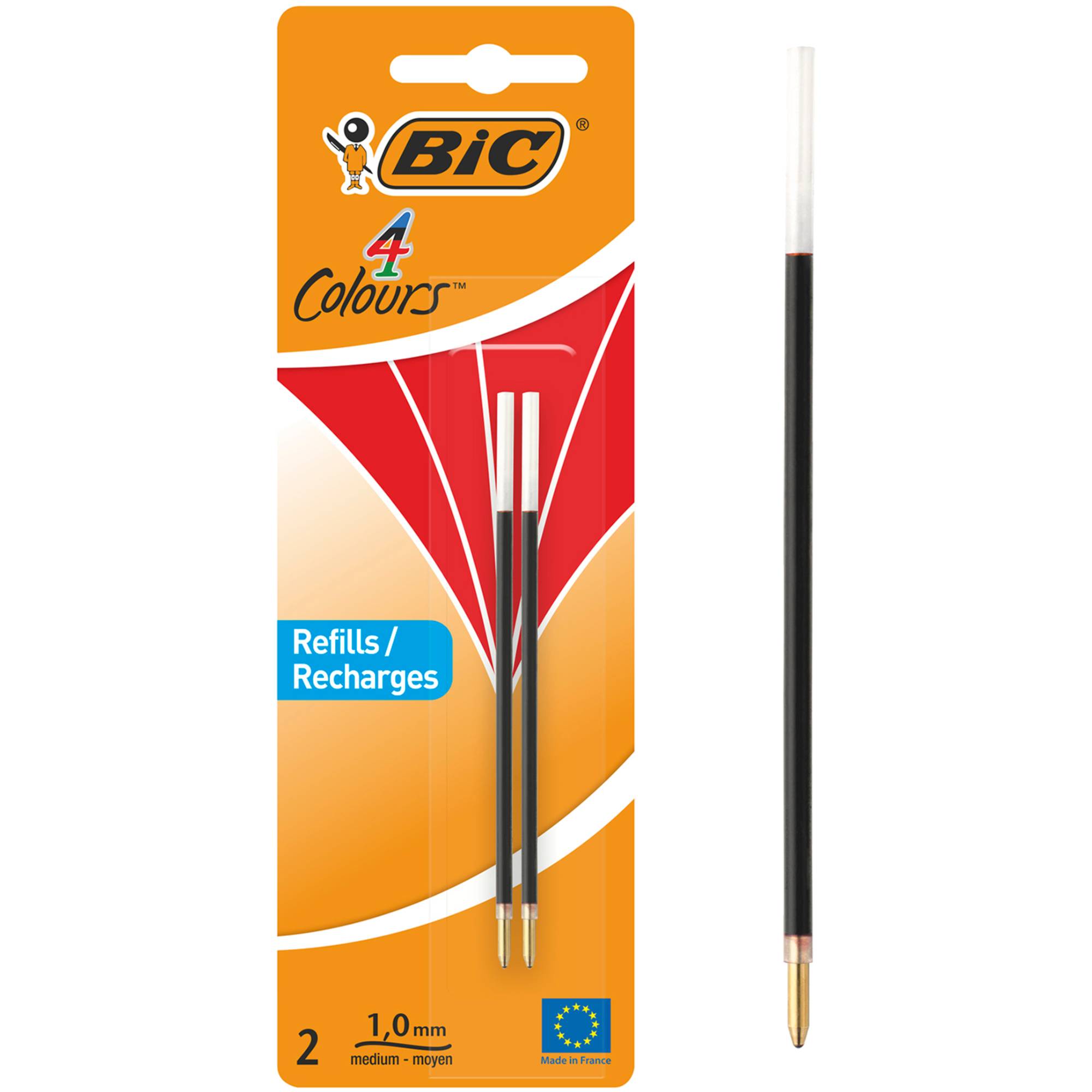 BIC Kugelschreibermine 4 Colours 929243 0,4mm rot 2 St./Pack.