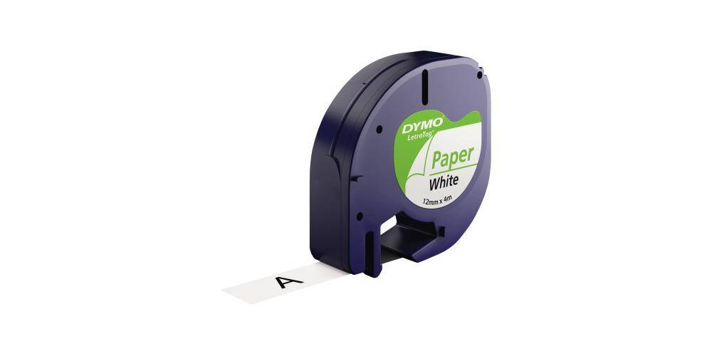 DYMO Schriftbandkassette LetraTag S0721510 12mmx4m sw auf ws