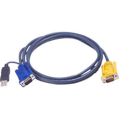 ATEN 2L-5202UP KVM Kabelsatz, VGA, PS/2 zu USB, Länge 1,8m Signalsteuerung KVM Kabel und Zubehör