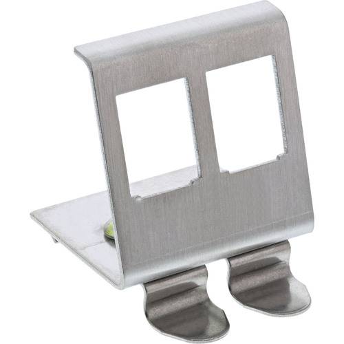 InLine® Keystone SNAP-In Metall-Modulhalter, 2-fach für Hutschiene Netzwerk-Infrastruktur &