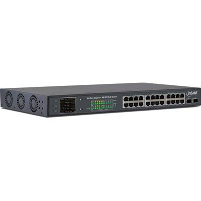 InLine® PoE+ Gigabit Netzwerk Switch 24 Port, 1Gb/s, 2xSFP,191HE (inkl. Winkel) Switches