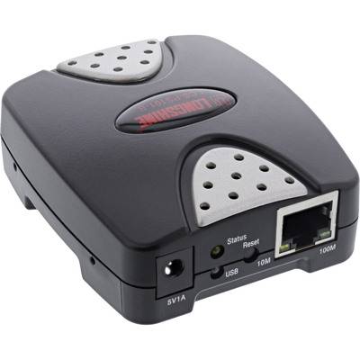 Longshine Printserver 100Mbit 1x USB, LCS-PS101-B Netzwerk-Infrastruktur Mediakonverter, Modems &