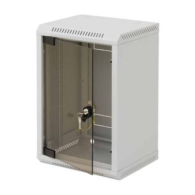 Triton RBA-09-AS3-CAX-C1 10 Wandschrank 9HE, Glastür, grau Netzwerk-Infrastruktur Wandschränke RBA