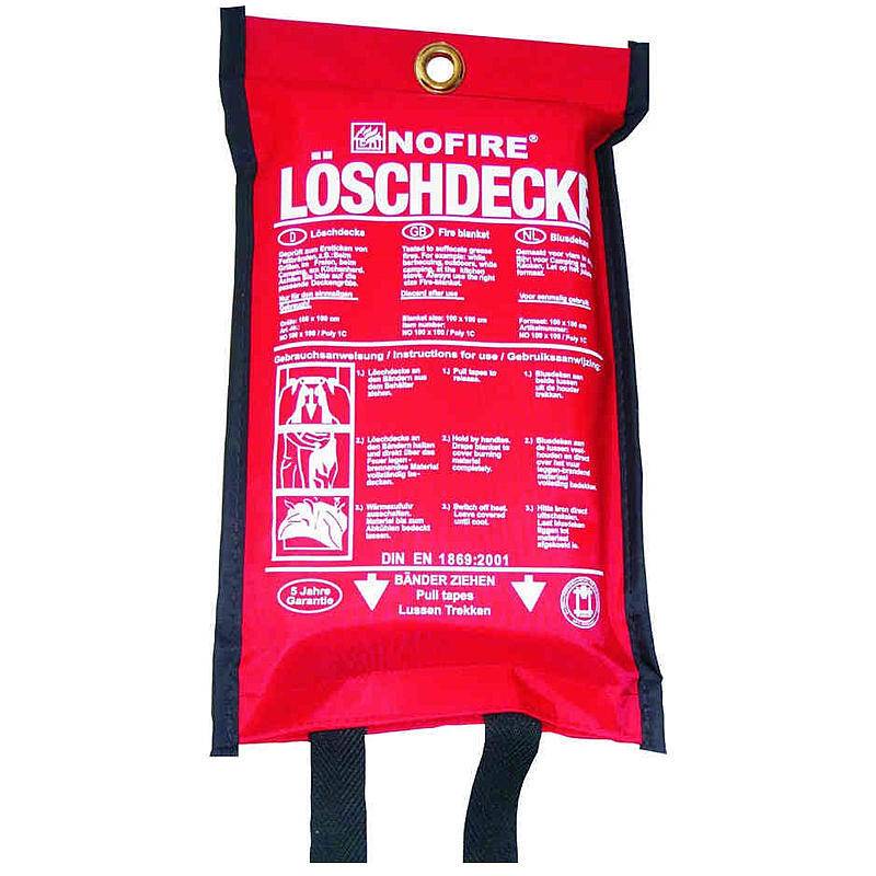 Nofire Feuerlöschdecke 120x180cm im Polybag, Löschdecke | Einsatzbereich: Innenbereich, Gewerbeobjekte, Haus, Wohnung,
