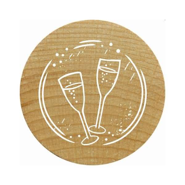 Stempel Woodies Sektgläser