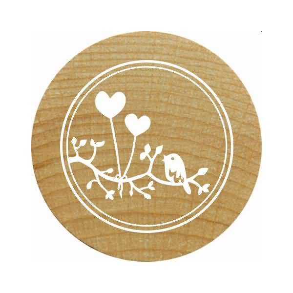 Stempel Woodies Herzballons