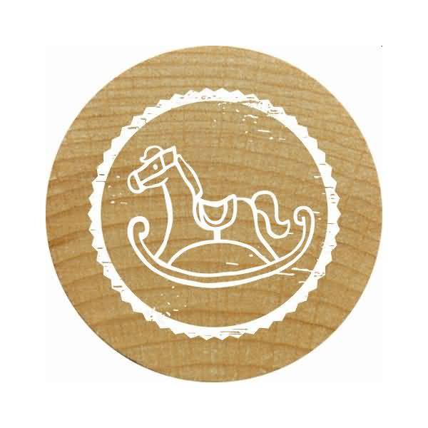 Stempel Woodies Schaukelpferd