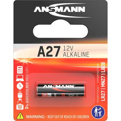 ANSMANN 1516-0001 Alkaline Batterie A27, 12V Strom / Energie / Licht Batterien