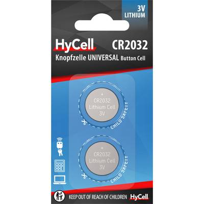 ANSMANN 5020202 Knopfzelle CR2032 HyCell 3V Lithium Mainboardbatterie, 2er-Pack Strom / Energie /