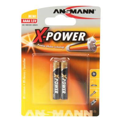 ANSMANN 1510-0005 Alkaline Batterie AAAA, X-Power, 2er-Pack Strom / Energie / Licht Batterien