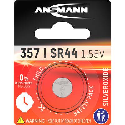 ANSMANN 1516-0011 Knopfzelle 357/SR44 1,55V Silberoxid Strom / Energie / Licht Knopfzellen