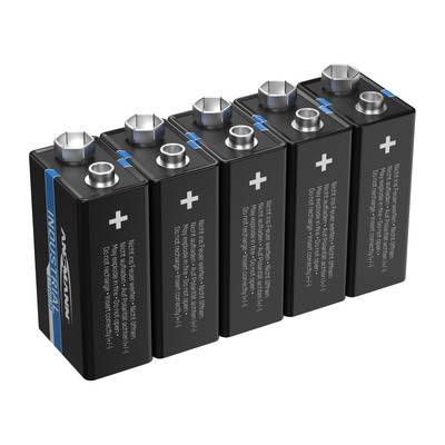 ANSMANN 1505-0002 Lithium-Industriebatterie 9V-E-Block, 5er-Pack Strom / Energie / Licht Batterien