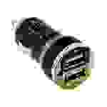 InLine® USB KFZ Ladegerät Stromadapter, 12/24VDC zu 5V DC/2.1A, Mini Strom / Energie / Licht USB