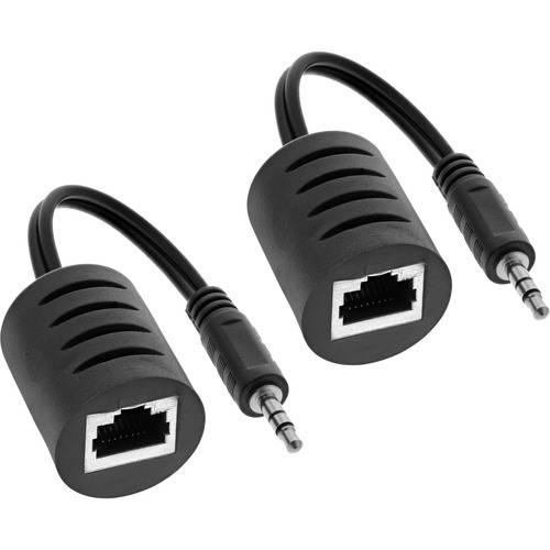 InLine® Audio über RJ45 passiv, 2x Klinke 3,5mm Stecker / Buchse, max. 50m, Signalsteuerung