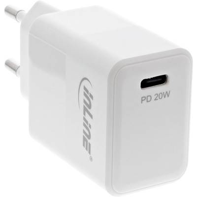 InLine® USB PD Netzteil Ladegerät Single USB-C, Power Delivery, 20W, weiß Strom / Energie / Licht