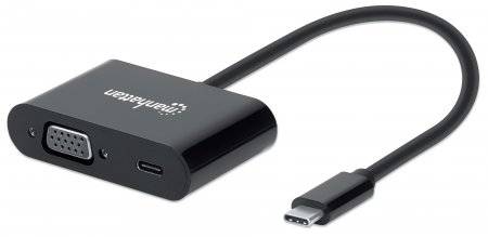 MANHATTAN USB-C auf VGA-Konverter mit Power Delivery-Ladeport Anschlusskabel USB Sonstiges