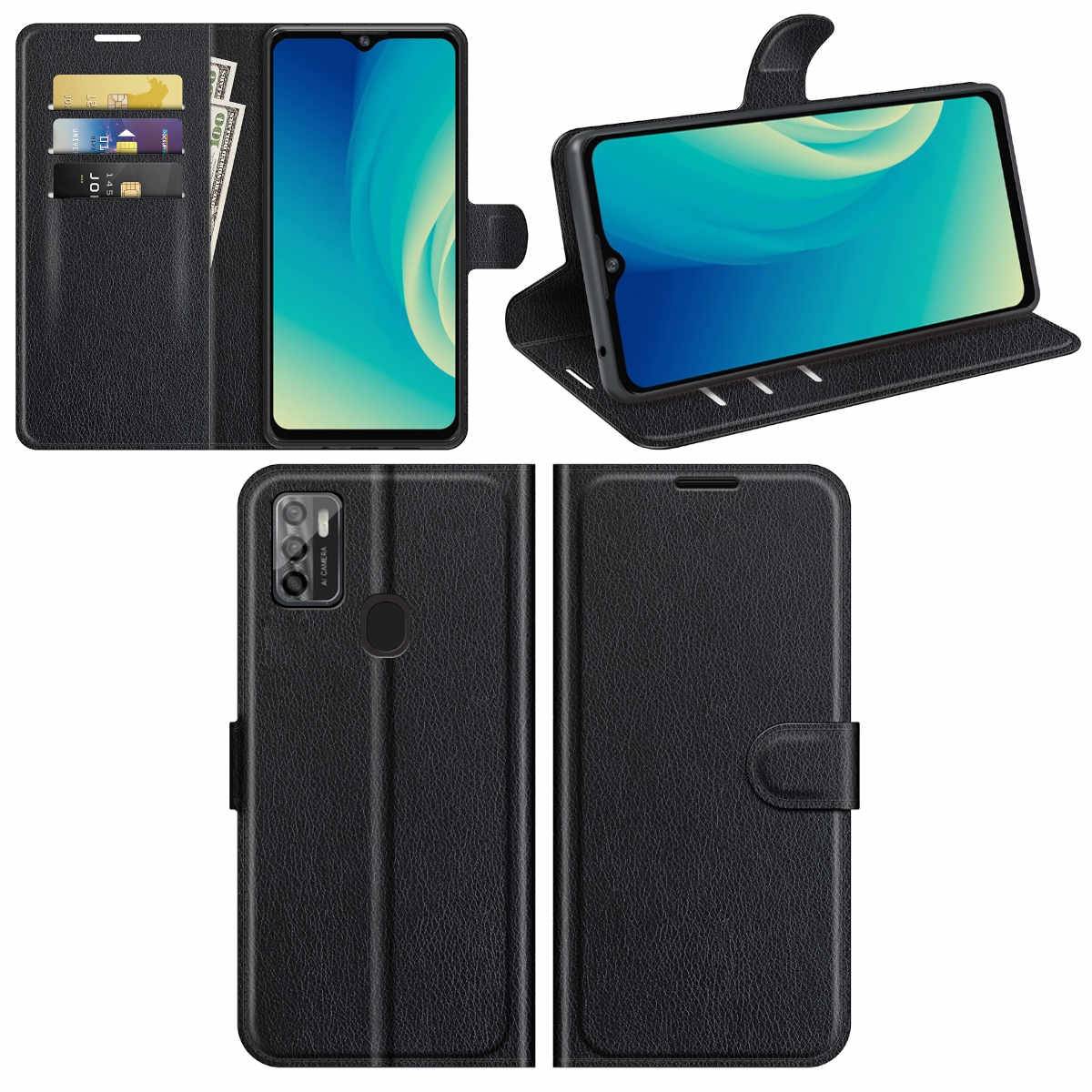 Für ZTE Blade A7s 2020 Handy Tasche Wallet Premium Schwarz Schutz Hülle Case Cover Etuis Neu Zubehör