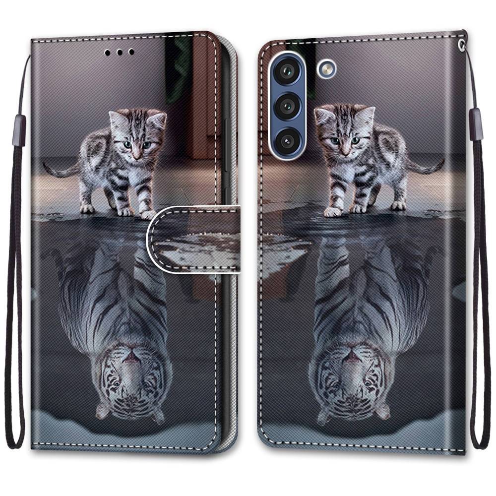Für Samsung Galaxy S21 FE G990B Kunstleder Handy Tasche Book Motiv 12 Schutz Hülle Case Cover Etui Neu