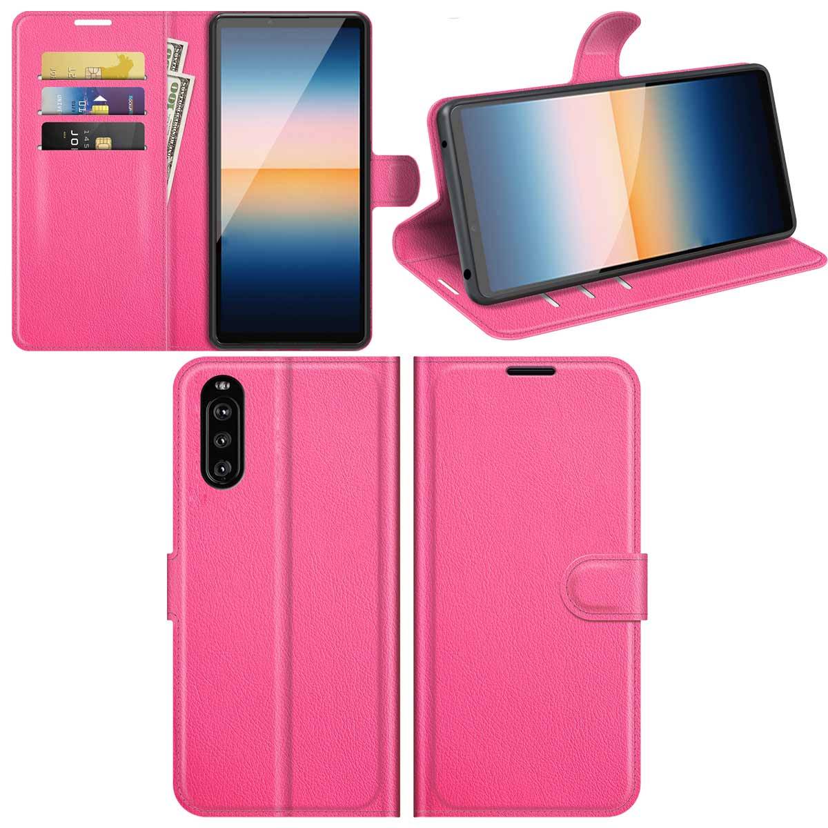 Für Sony Xperia 10 III 3. Generation Handy Tasche Wallet Premium Pink Schutz Hülle Case Cover Etuis Neu Zubehör