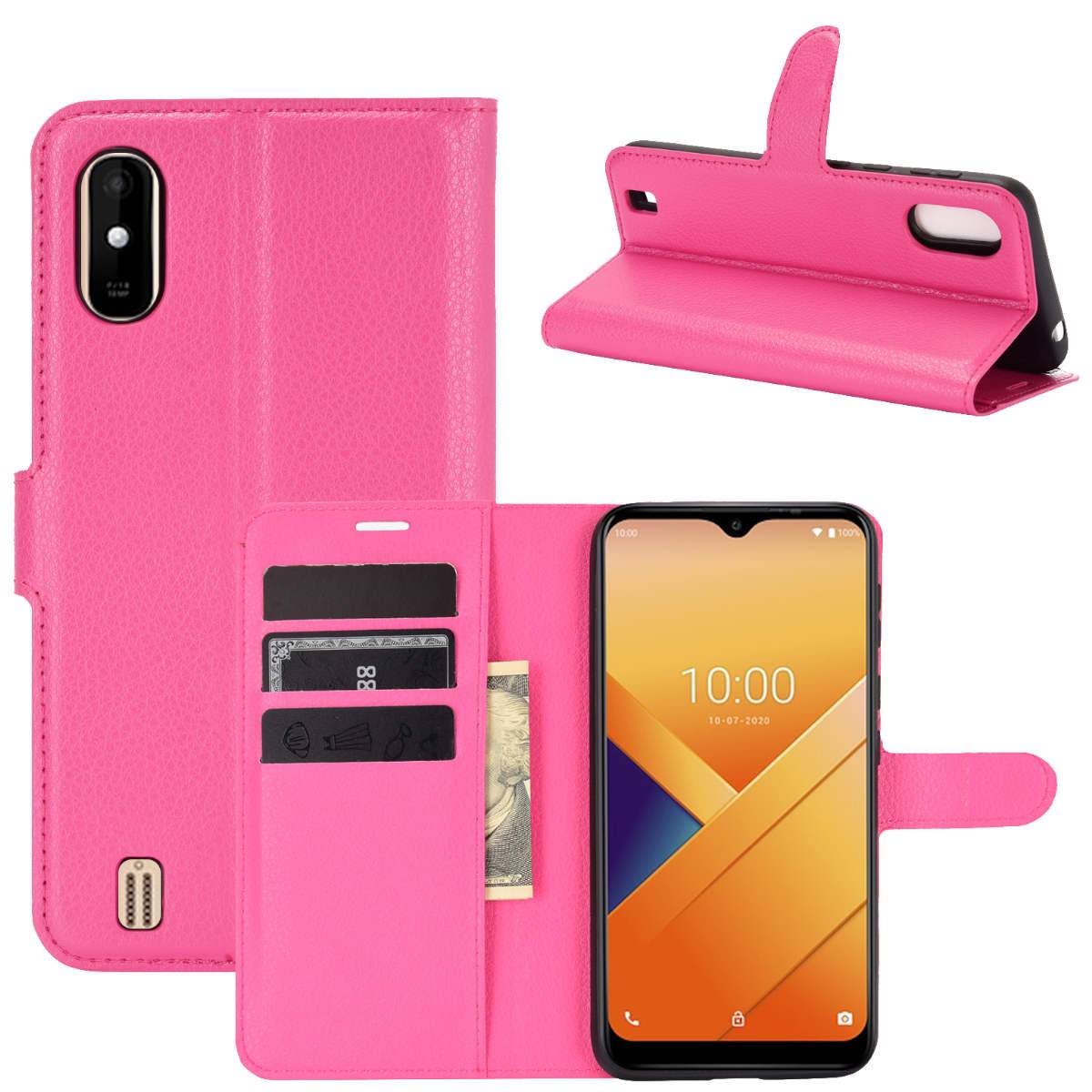 Für Wiko Y81 Handy Tasche Wallet Premium Pink Schutz Hülle Case Cover Etuis Neu Zubehör