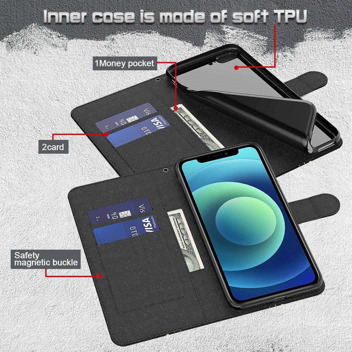 Für Motorola Moto G30 / G10 / / G20 / G10 Power Kunstleder Handy Tasche Book Motiv 9 Schutz Hülle Case Cover Etui Neu