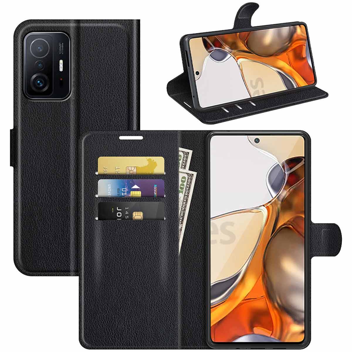 Für Xiaomi Mi 11T / 11T Pro Handy Tasche Wallet Premium Schwarz Schutz Hülle Case Cover Etuis Neu Zubehör