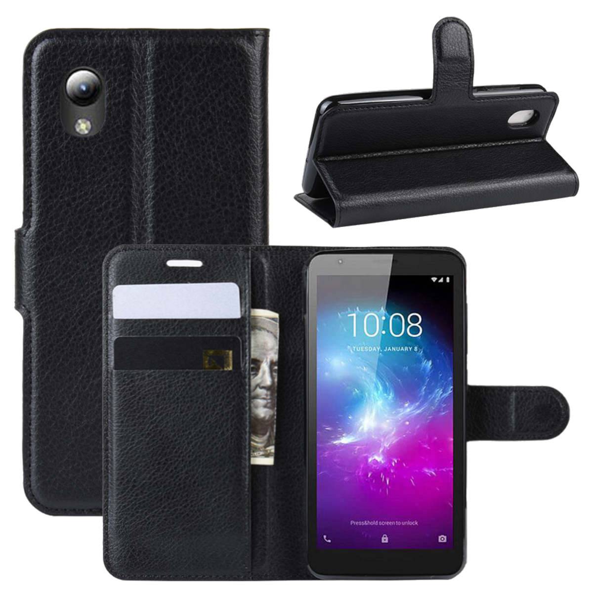 Für ZTE Blade A31 Lite Handy Tasche Wallet Premium Schwarz Schutz Hülle Case Cover Etuis Neu Zubehör